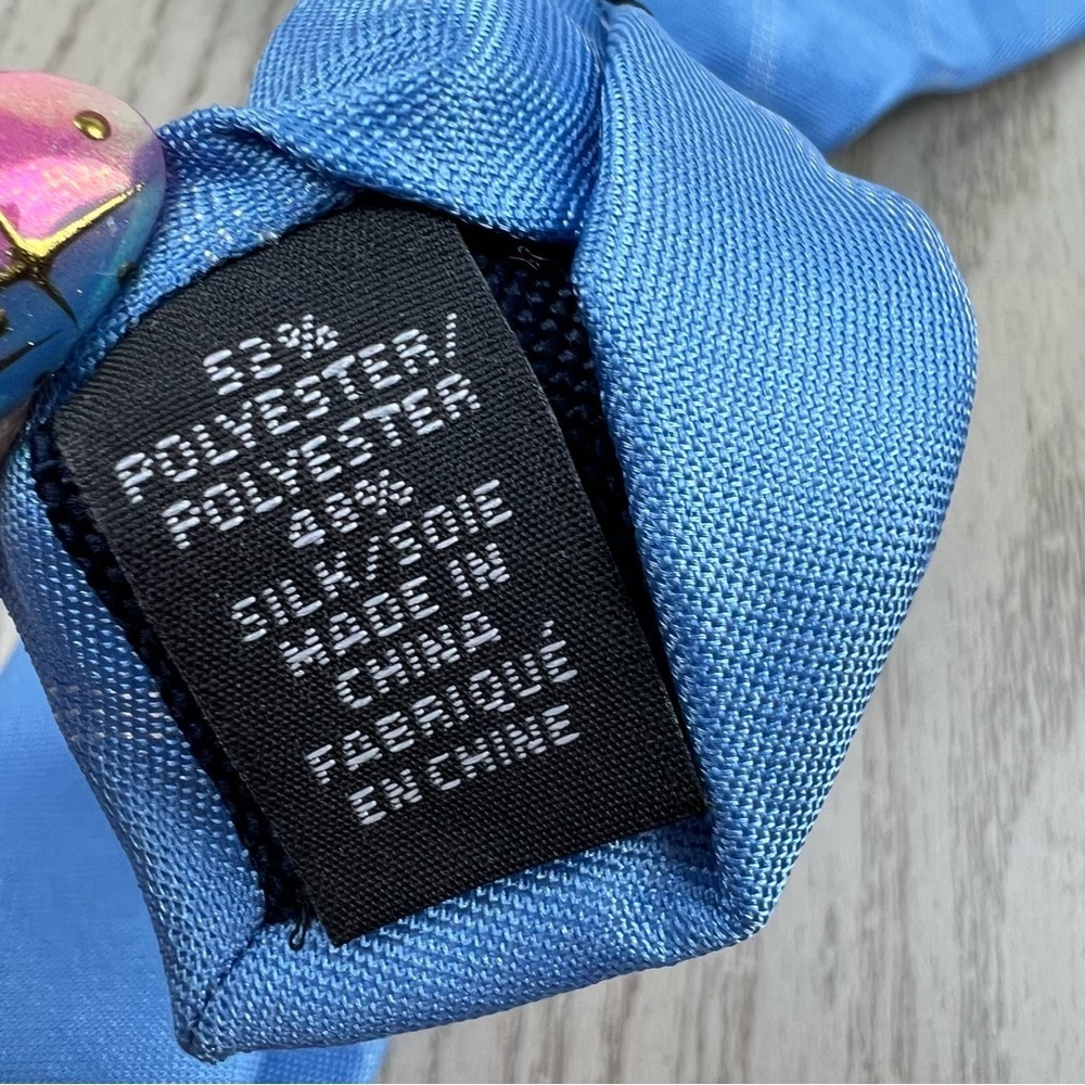 633 - Michael Kors Stripe Tie Light Blue 455 2MKC23-1078 Silk Blend $69.50 - Picture 3 of 5
